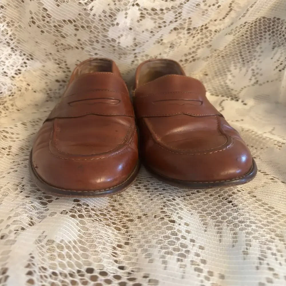 Johnston & Murphy 1850 Men's 10.5 US Brown Penny Loafer Shoes